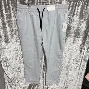 STYLUS Men's Gray Joggers with Black Accents